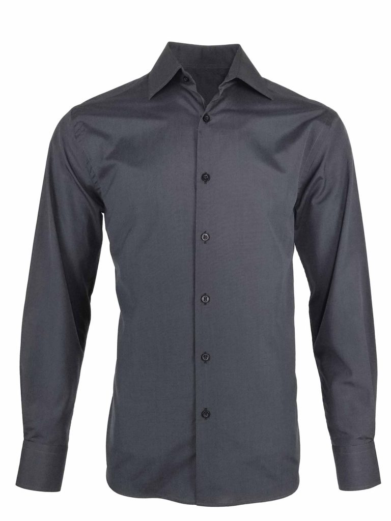 Men's Elegant Shirt - Charcoal Long Sleeve - Uniform Edit