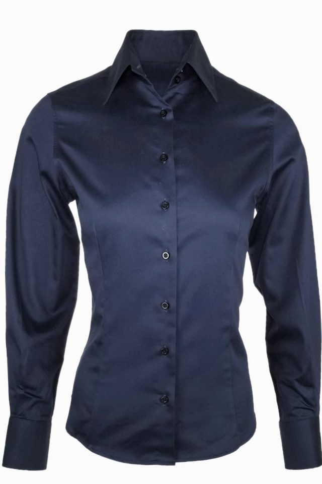 navy blue shirts for ladies