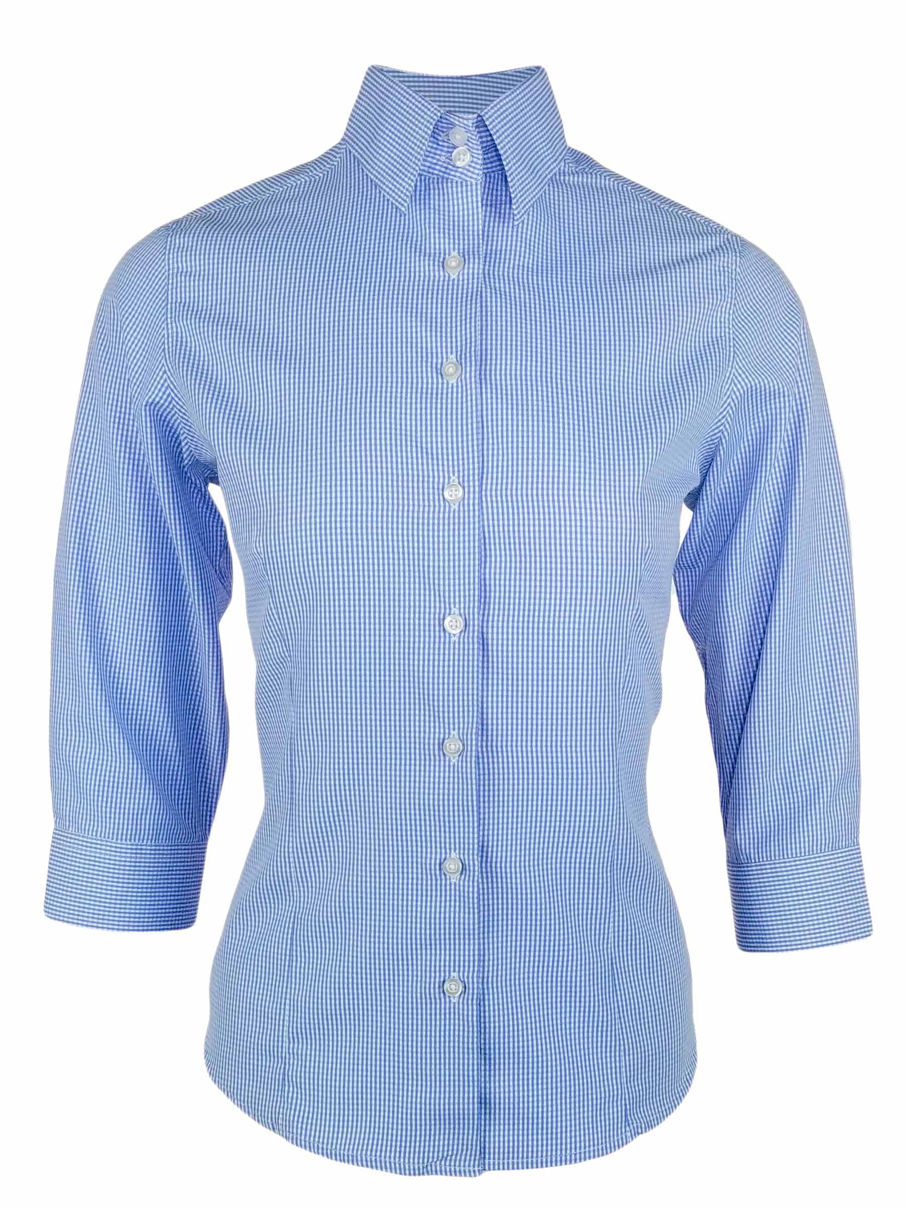 light blue gingham shirt women's