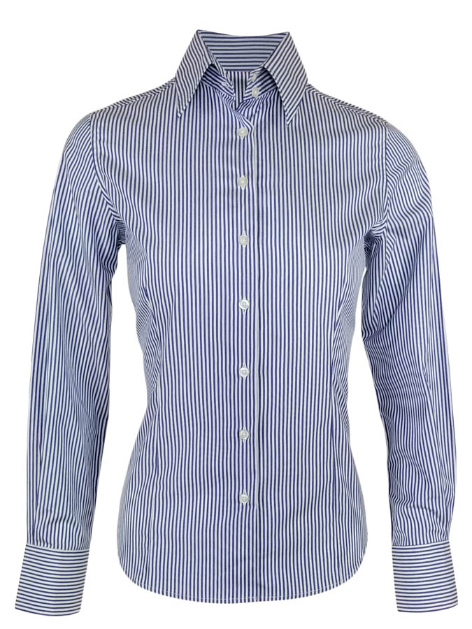 blue and white striped shirt long sleeve