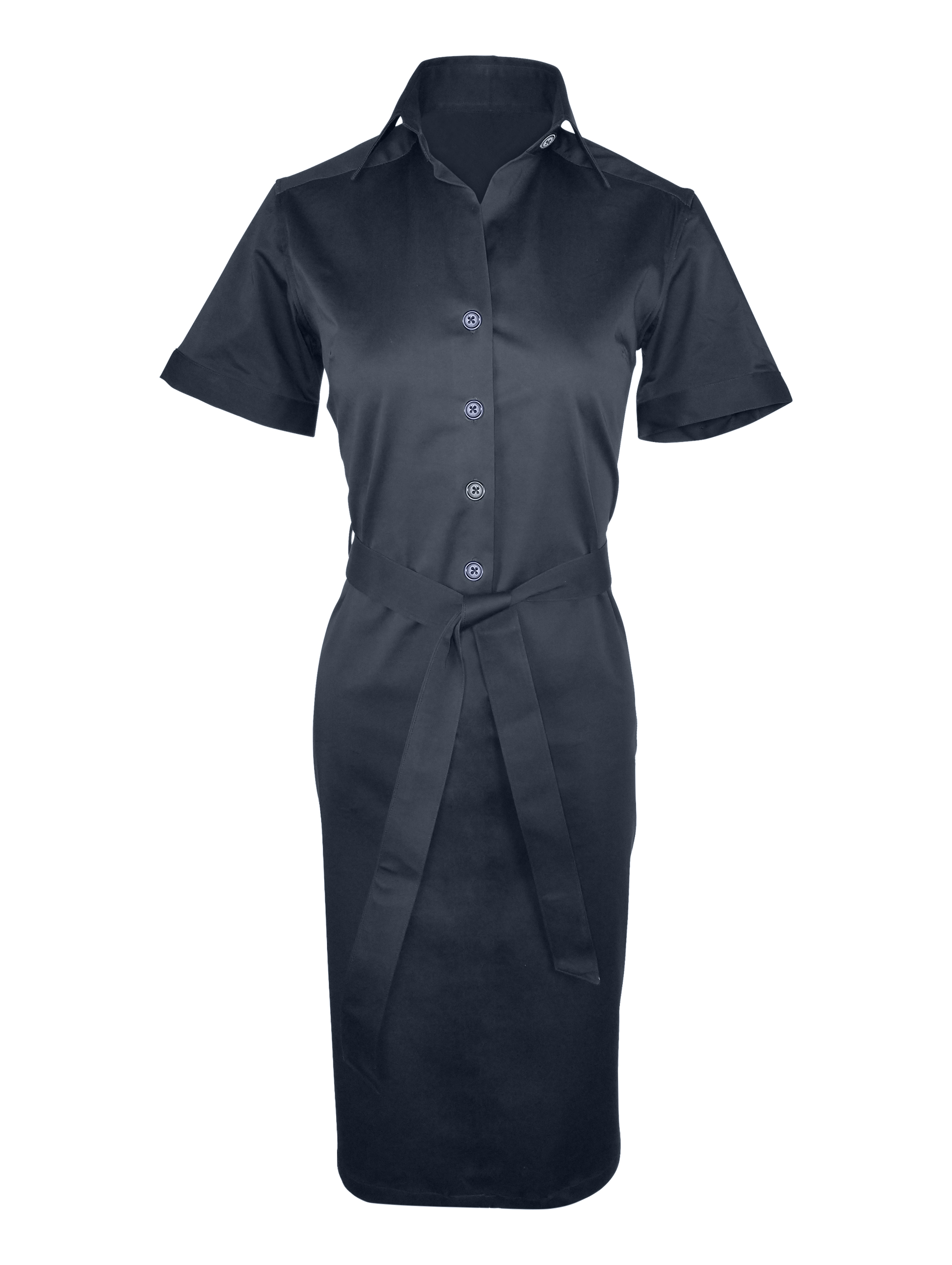 Shirt Dress - Navy Short Sleeve | Uniform Edit