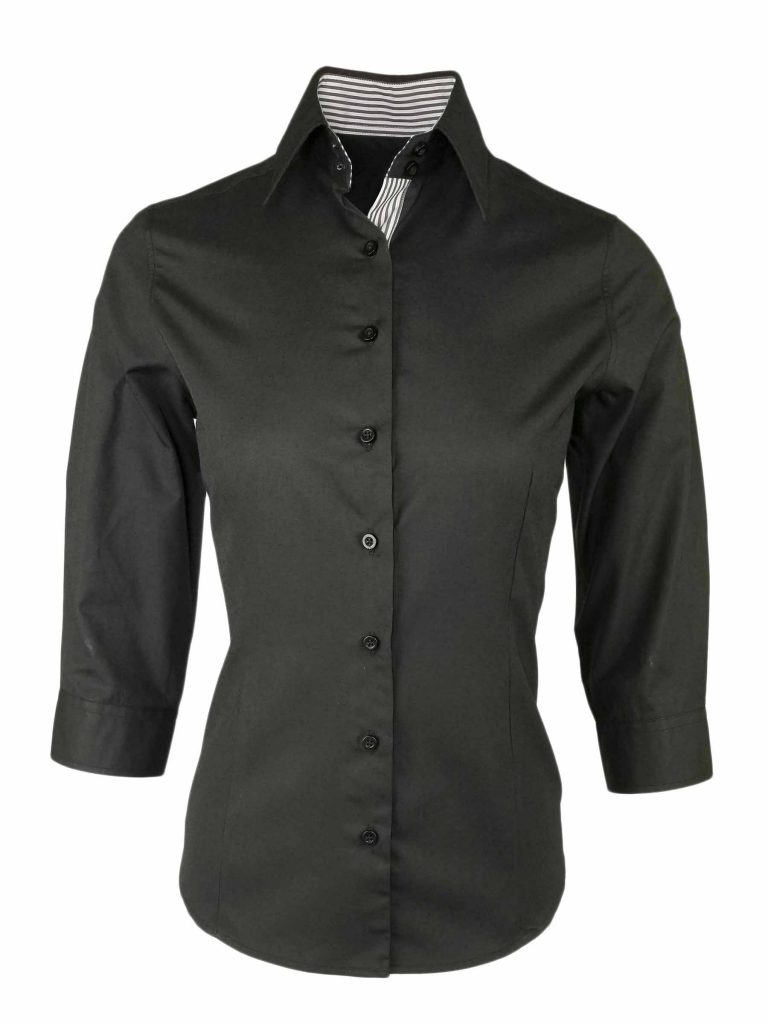 black contrast shirt