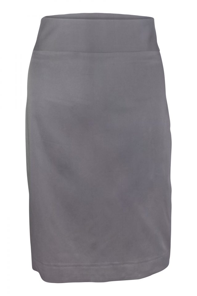 Straight Cotton Custom Skirt - Light Grey - Uniform Edit