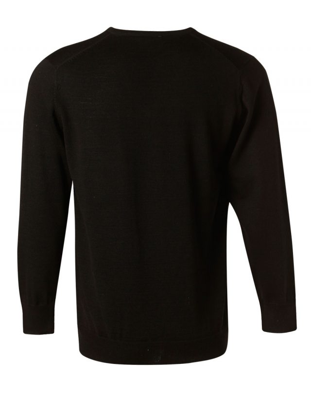 Men's Long Sleeve Knit Black Uniform Edit