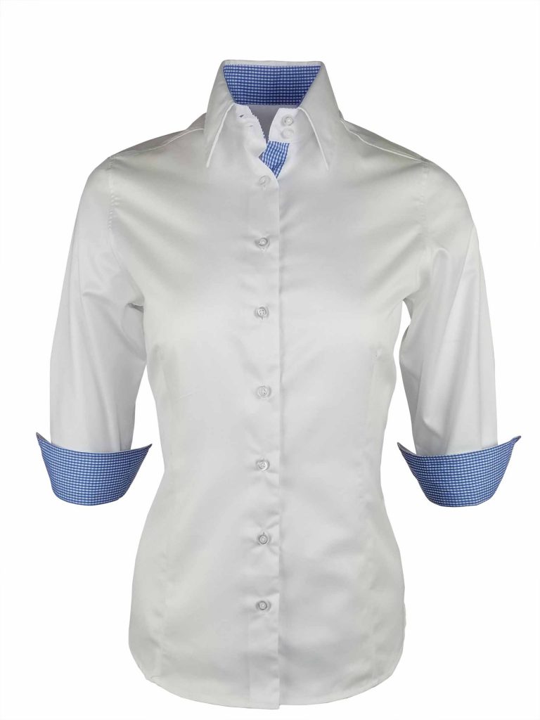 blue check shirt for women