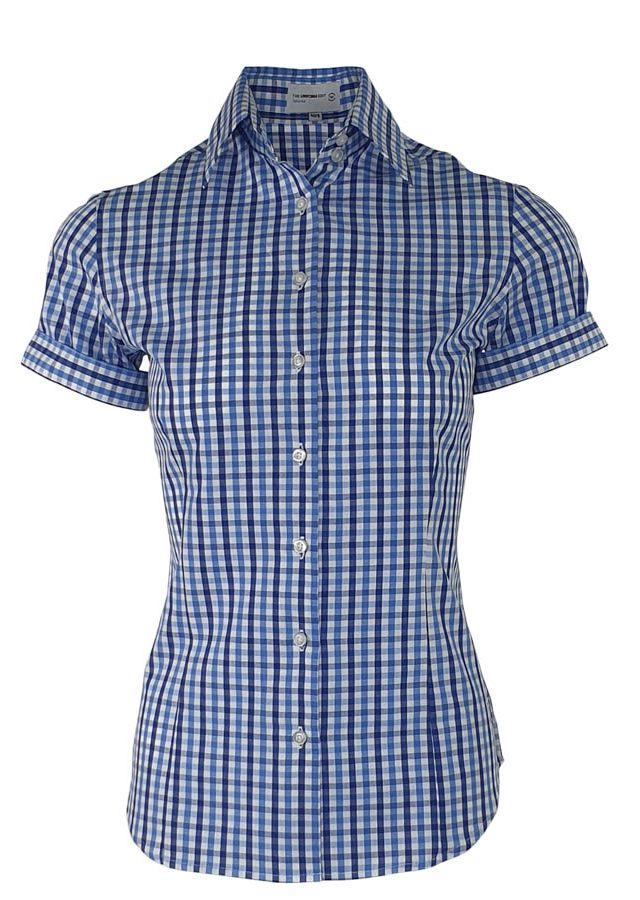 short sleeve check shirt ladies