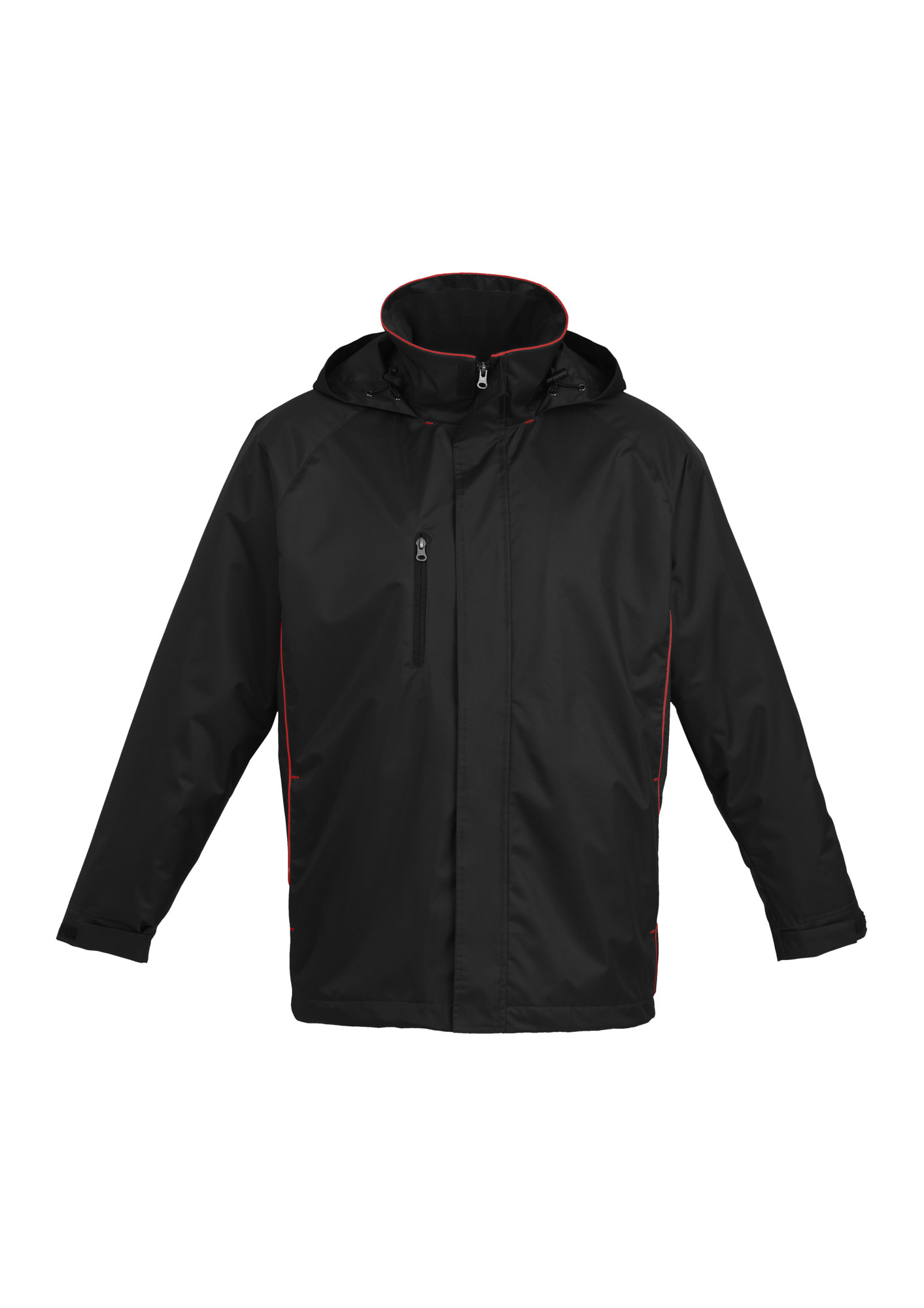 Core Weather Jacket - Black and Red - Uniform Edit