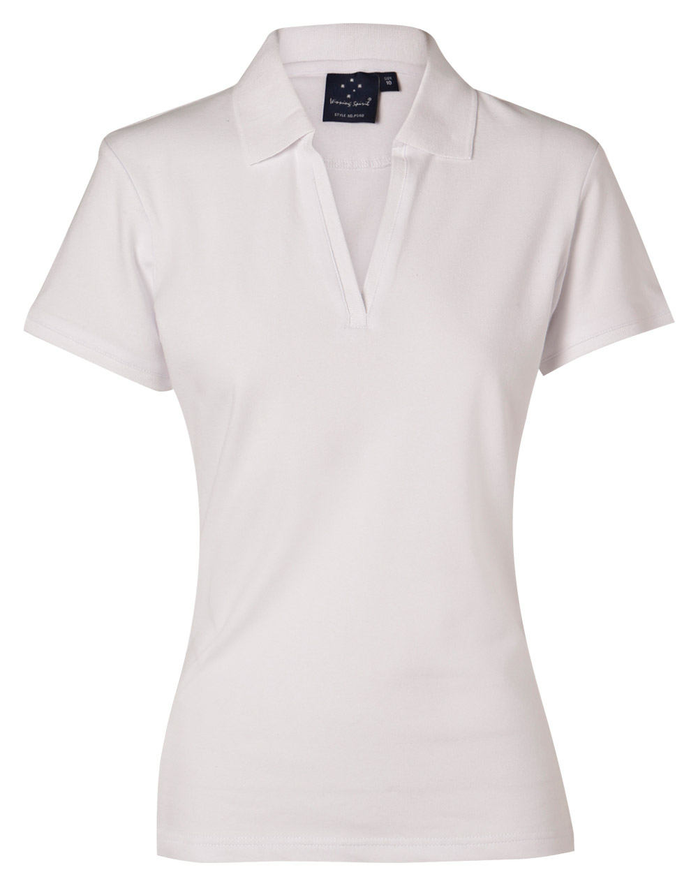 Women's Longbeach Cotton Short Sleeve Polo - White - Uniform Edit