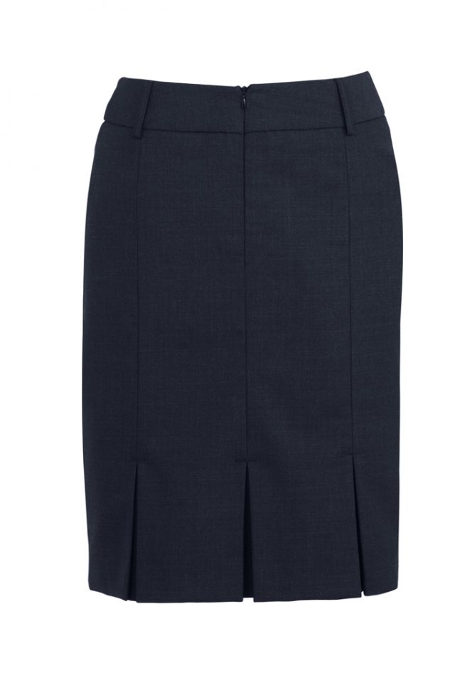 Women's Comfort Wool Stretch Suiting Multi Pleat Skirt - Navy - Uniform ...