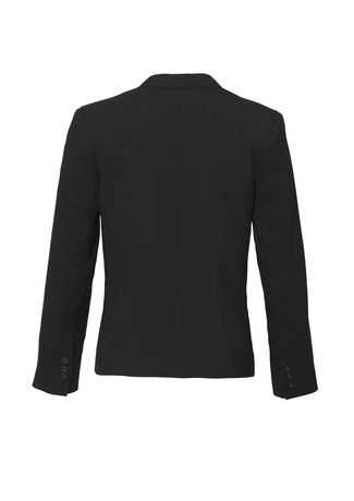 Women's Cool Stretch Suiting Reverse Lapel Jacket - Black - Uniform Edit