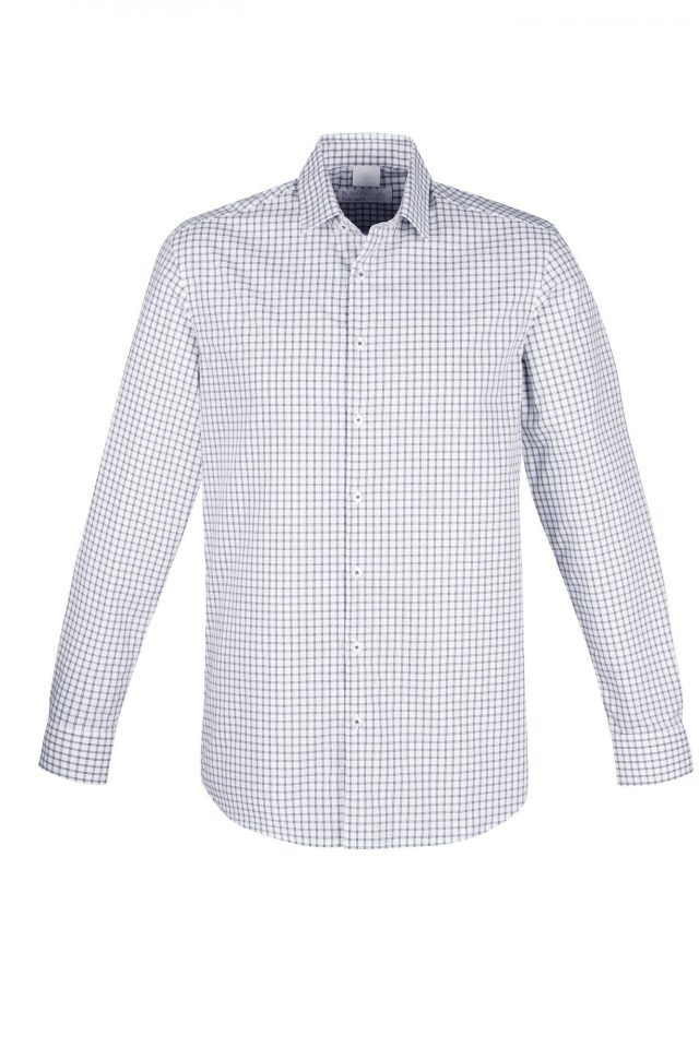 Mens Noah Business Shirt - Blue/White | The Uniform Edit