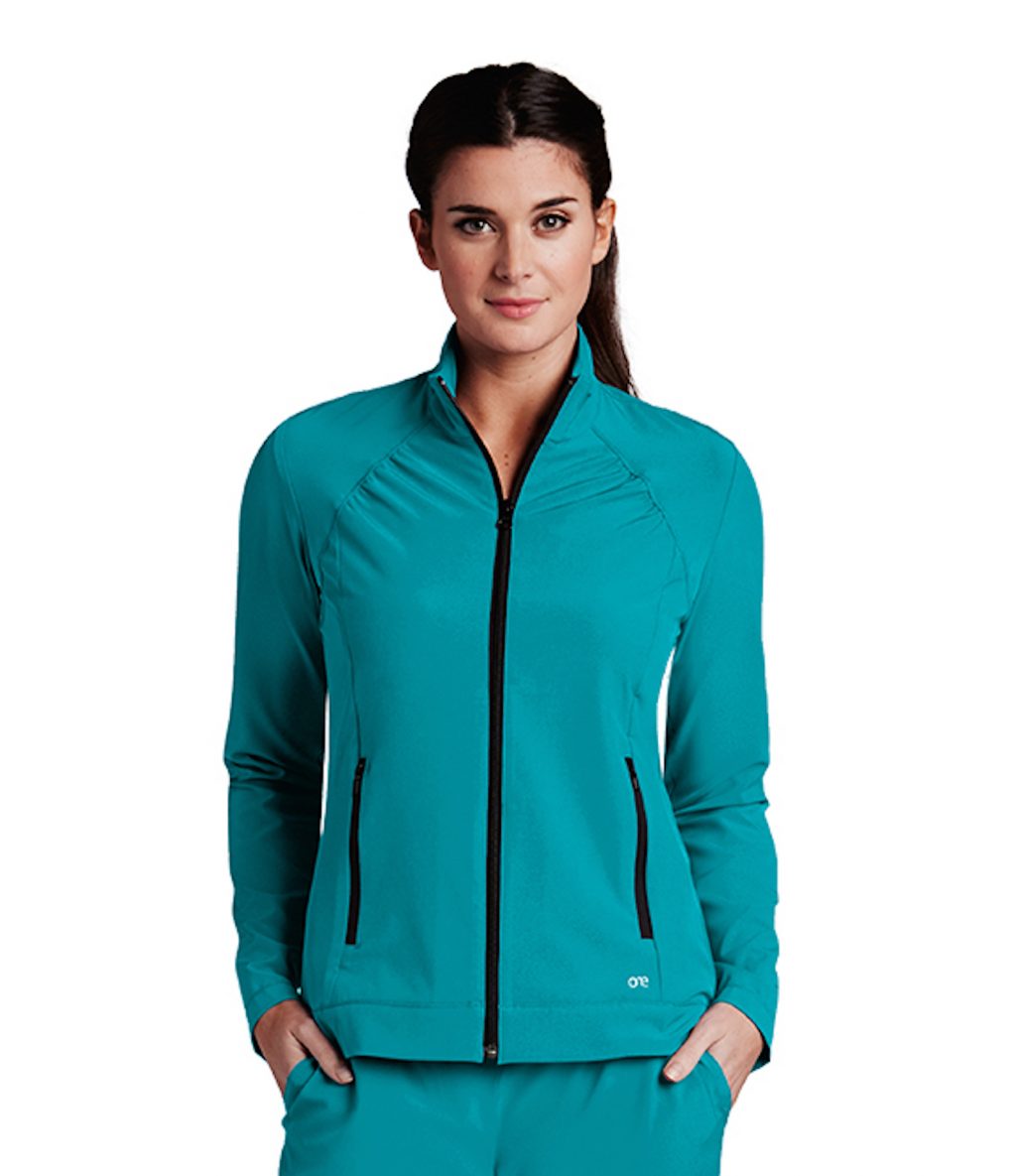 Ladies Barco One Endure Scrub Jacket Teal Uniform Edit