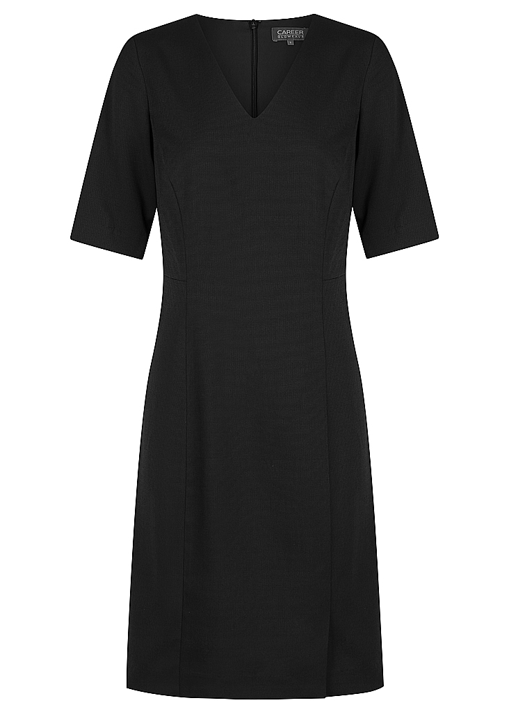 Elliot Short Sleeve Dress - Black - Uniform Edit