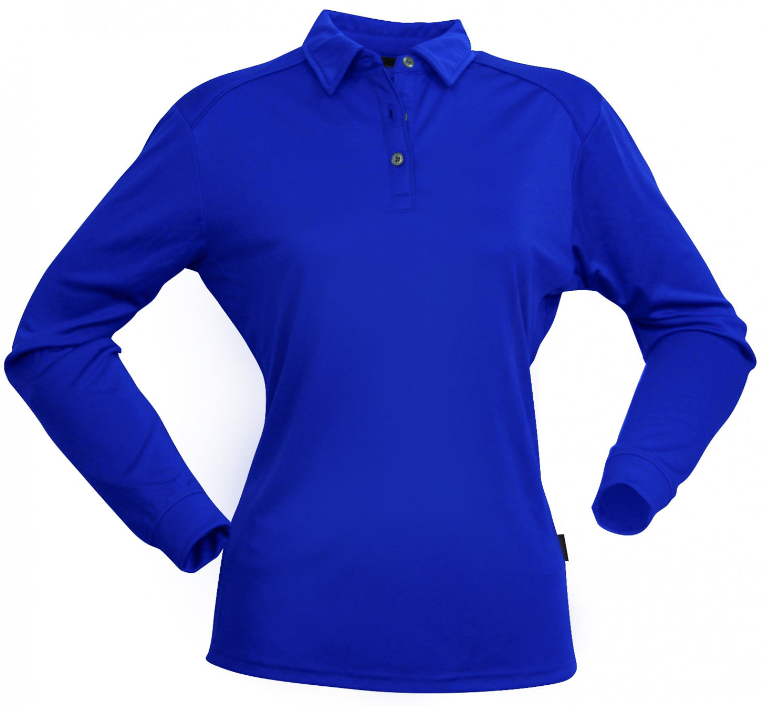 Womens Long Sleeve Freshen Polo Shirts - Black | The Uniform Edit